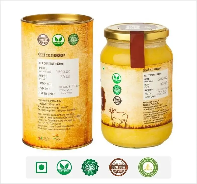 Desi Cow  Bilona Ghee-2-liter