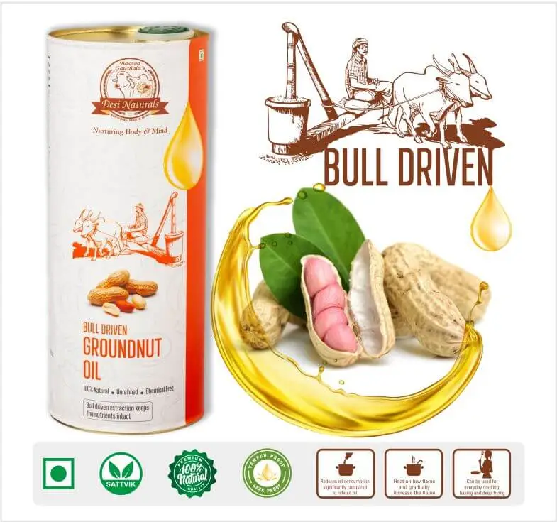 Bull Driven Ground Nut Oil - 1 Litre