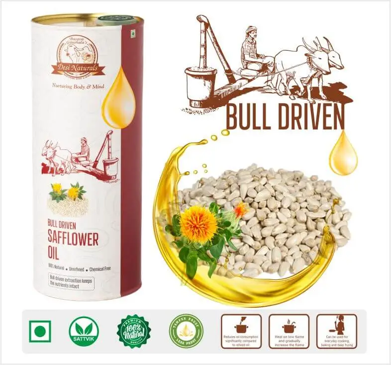 Bull Driven Safflower Oil
1 Litre